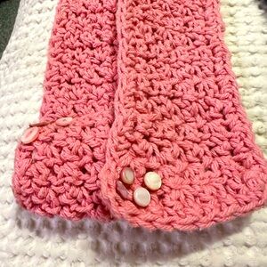 Two beautiful crochet scarves.  Pink and blue multi colored.